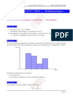 Sujet Bepc 2019 Mathematiques, Congo