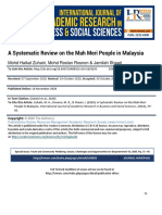 A Systematic Review On The Mah Meri People in Malaysia