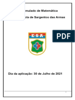 13º Simulado de Matemática ESA 2021 30 07 2021