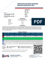 Constancia de Nivel de Idioma English Language E-Test