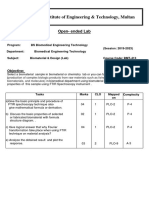 Sample (Biomaterial & Design) Lab (OEL) - (2k19)