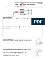 DS 3 Calcul Algébrique - Pythagore-Expression Littérale-2022-23