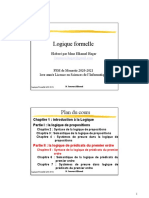 Logique Formelle: Plan Du Cours