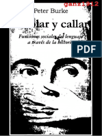 BURKE, PETER - Hablar y Callar (Funciones Sociales Del Lenguaje) (OCR) (Por Ganz1912)