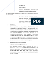 Interpongo Demanda de Obligación de Dar Suma de Dinero - Abreviado