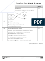 KS3 Physics Baseline Test - Mark Scheme