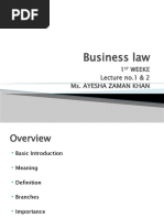 Business Law Lecture 1 & 2