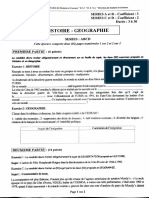 Epreuve Bac 2022 Histoire-Geographie Series Abcd Cote D'ivoire