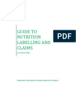 Guide To Nutrition Labelling and Claims 2010
