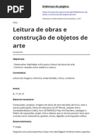 Leitura de Obras e Construcao de Objetos de Arte