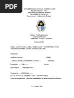 Formato para Informe Final Experimental Del Frejol