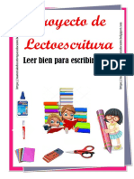 Proyecto Lecto Escritura Leer Bien para Escribir Mejor