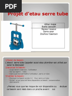 Projet D'etau Serre Tube