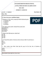 SSLC Karantaka Sceince Model Question Paper 2022