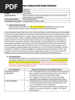 Capstone Finalized Draft Details Worksheet