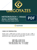 MÓDULO 1. Meteorologia I. Altimetria