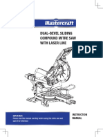 Mastercraft Dual Bevel Mitre Saw User Manual