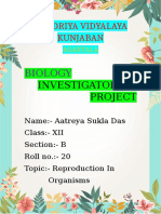 Biology Investigatory Project (Front Page)