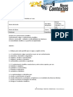 TESTE Filosofia 11.º - Estatuto Do Conhecimento Científico