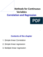 1 Statistical Methods For Continuous Variables Corr and Regression