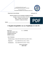 L'Hygiène Hospitalière en Cas D'épidémie (Covid-19)