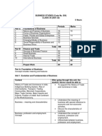 CBSE Class 11 Business Studies Syllabus 2021-22