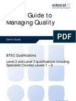 Centre Guide To Managing Quality