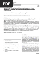 Lactate Ringer's Versus Normal Saline in The Management of Acute Pancreatitis: A Systematic Review and Meta Analysis of Randomized Controlled Trials