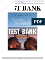 Test Bank - Strategic Management,, Text and Cases 9th Edition by Dess, McNamara, Eisner