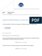 Application of Differential Equation in Computer Science