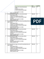 Bill of Quantity For Wires, Cables, and Trays