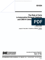 The Role of Ceria in Automotive Exhaust Catalysis and OBD-II Catalyst Monitoring