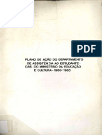 Plano de Ação Do Departamento de Assistência Ao Estudante - DAE, Do Ministério Da Educação e Cultura 1980 1985