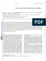 Sugar Intake and Dental Decay Results From A National Survey of Children in Scotland