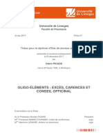 Thèse D'exercice: Oligo-Éléments: Excès, Carences Et Conseil Officinal