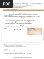 Résolution D'équation Du 2nd Degré - Cours Et Exercices - Élève V2