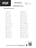 Combining Like Terms