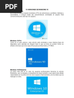 13 Versiones de Windows 10