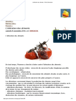 L'altération Des Aliments - Génie Alimentaire