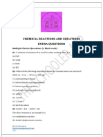 Chemical Reactions and Equations Extra Questions