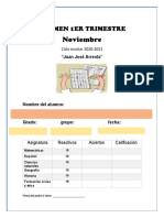 EXAMEN 1ER TRIMESTRE - Juan Jose Arreola