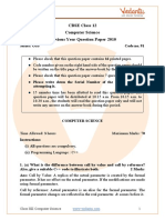 CBSE Class 12 Computer Science Question Paper 2010 With Solutions