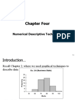 Chapter Four: Numerical Descriptive Techniques