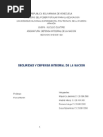 Seguridad y Defensa Integral de La Nacion