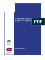 Aima Guide To Sound Practices For Hedge Fund Administrators September 2009