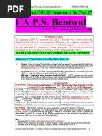 Quick Revision of IND AS - Summary For Nov 17 by CA PS Beniwal-2