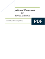 Leadership and Management For Service Industries