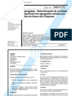 NBR 09775 - 1987 - Agregados - Determinacao Da Umidade Superficial em Agregados Miudos Por Meio Do Frasco de Chapman