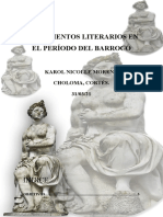 Período Barroco, Movimientos Literarios