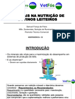 Minerais Na Nutrição de Bovinos Leiteiros